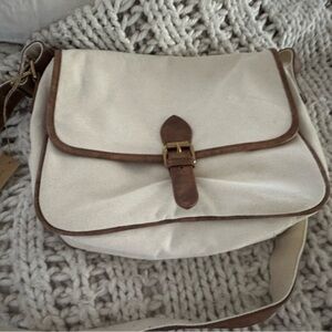 Brandy Melville Beige and Tan Crossbody Tote